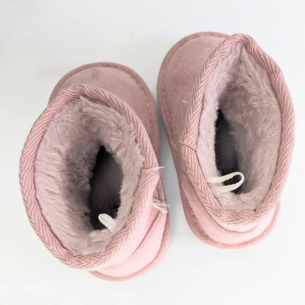 Infant Girls Faux-Suede Faux-Fur Lined Boots